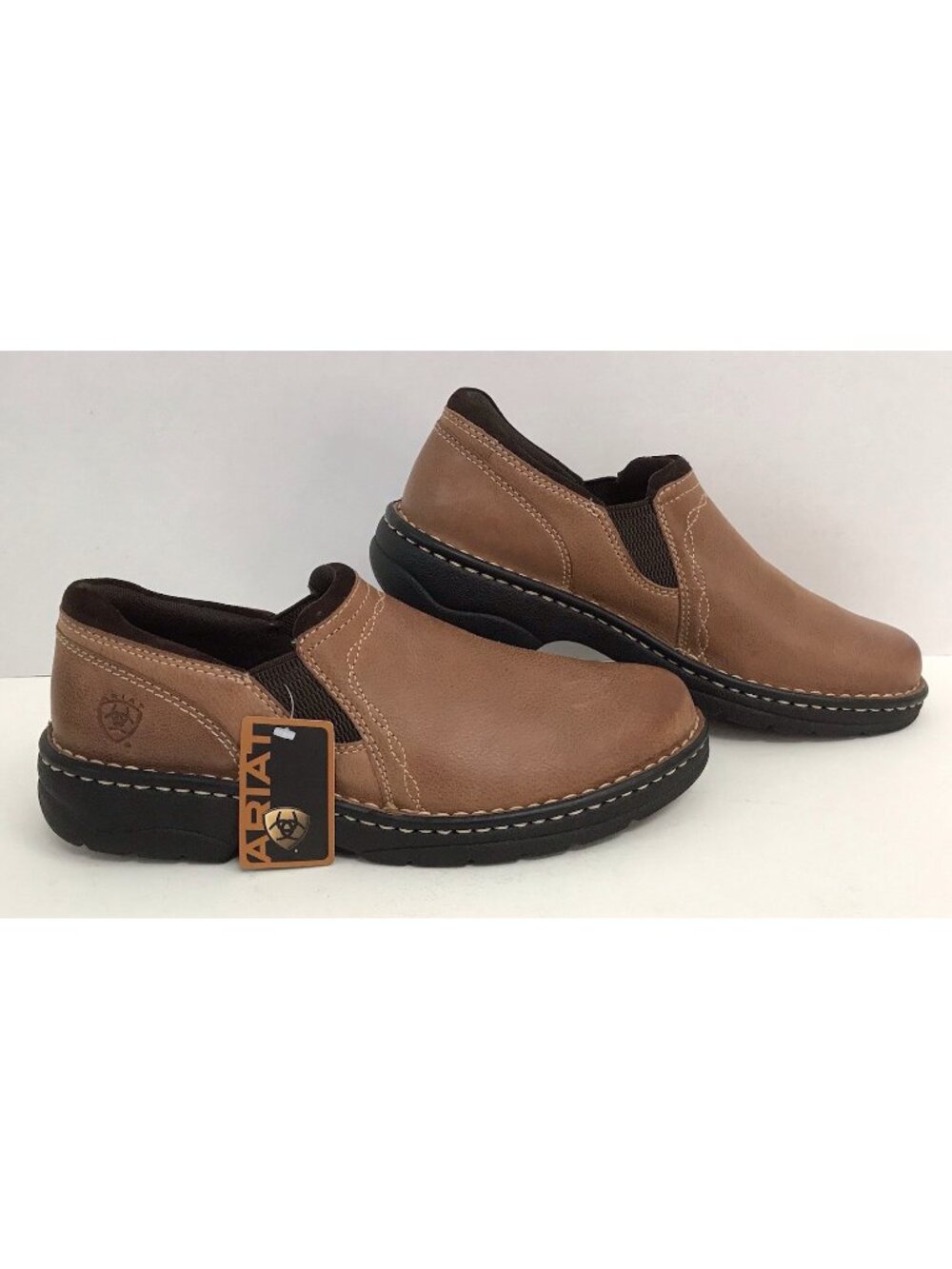 ARIAT Loden 4LR Brown Leather Loafers Slip On Comfort Casual Shoes Women 8.5 NEW